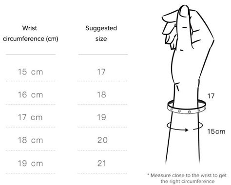 cartier size|printable bracelet size chart.